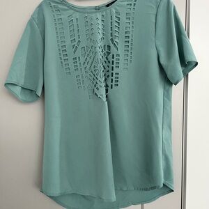 Banana Republic Factory Aqua Short Sleeve Tee